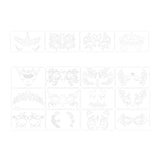 Maxbell 3xFace Paint Stencils for Kids Reusable Durable for Halloween Holidays Cosplay
