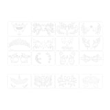 Maxbell 4xFace Paint Stencils for Kids Reusable Durable for Halloween Holidays Cosplay