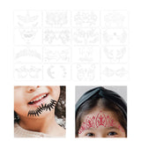 Maxbell 3xFace Paint Stencils for Kids Reusable Durable for Halloween Holidays Cosplay