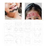 Maxbell 2xFace Paint Stencils for Kids Reusable Durable for Halloween Holidays Cosplay