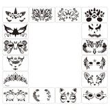 Maxbell 4xFace Paint Stencils for Kids Reusable Durable for Halloween Holidays Cosplay