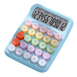 Maxbell Mechanical Button Calculator Portable Desk Calculator for Home School Office Blue