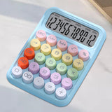 Maxbell Mechanical Button Calculator Portable Desk Calculator for Home School Office Blue