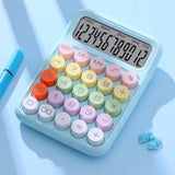 Maxbell Mechanical Button Calculator Portable Desk Calculator for Home School Office Blue