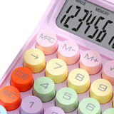 Maxbell Mechanical Button Calculator Portable Desk Calculator for Home School Office Purple