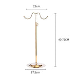Maxbell 2xHandbag Display Stand Multifunctional Bags Display Holder with Hanging Hook Gold