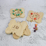 Wooden Bead Pendant Showcase Decorative Butterfly Shaped Shop Bracelets Tray 15