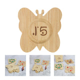 Wooden Bead Pendant Showcase Decorative Butterfly Shaped Shop Bracelets Tray 15