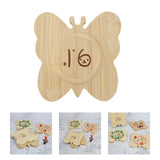 Wooden Bead Pendant Showcase Decorative Butterfly Shaped Shop Bracelets Tray 16