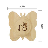 Wooden Bead Pendant Showcase Decorative Butterfly Shaped Shop Bracelets Tray 18