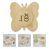 Wooden Bead Pendant Showcase Decorative Butterfly Shaped Shop Bracelets Tray 18