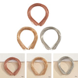 Maxbell 2x50Pcs Plain Metal Headbands for Crafts Hair Band Handmade Thin Wire Hairband Copper