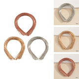 Maxbell 5x50Pcs Plain Metal Headbands for Crafts Hair Band Handmade Thin Wire Hairband Copper