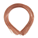 Maxbell 4x50Pcs Plain Metal Headbands for Crafts Hair Band Handmade Thin Wire Hairband Copper
