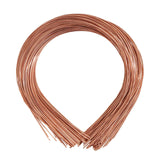 Maxbell 5x50Pcs Plain Metal Headbands for Crafts Hair Band Handmade Thin Wire Hairband Copper