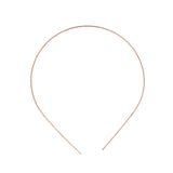 Maxbell 5x50Pcs Plain Metal Headbands for Crafts Hair Band Handmade Thin Wire Hairband Copper