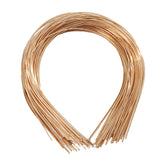 Maxbell 4x50Pcs Plain Metal Headbands for Crafts Hair Band Handmade Thin Wire Hairband Gold