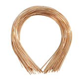 Maxbell 3x50Pcs Plain Metal Headbands for Crafts Hair Band Handmade Thin Wire Hairband Gold
