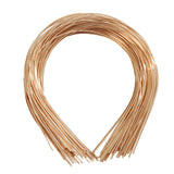 Maxbell 3x50Pcs Plain Metal Headbands for Crafts Hair Band Handmade Thin Wire Hairband Gold