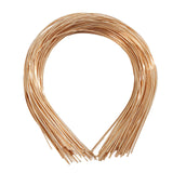 Maxbell 4x50Pcs Plain Metal Headbands for Crafts Hair Band Handmade Thin Wire Hairband Gold