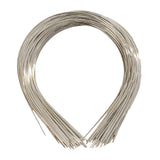 Maxbell 2x50Pcs Plain Metal Headbands for Crafts Hair Band Handmade Thin Wire Hairband Silver