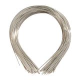 Maxbell 2x50Pcs Plain Metal Headbands for Crafts Hair Band Handmade Thin Wire Hairband Silver