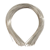Maxbell 3x50Pcs Plain Metal Headbands for Crafts Hair Band Handmade Thin Wire Hairband Silver