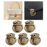 Maxbell 3x5 Pieces Tuck Lock Clasp Bag Lock for Purse for Wallets Leather Handbags Bag B