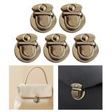 Maxbell 3x5 Pieces Tuck Lock Clasp Bag Lock for Purse for Wallets Leather Handbags Bag B