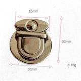 Maxbell 4x5 Pieces Tuck Lock Clasp Bag Lock for Purse for Wallets Leather Handbags Bag B