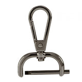 Maxbell 5xSwivel Snap Hooks Replacement DIY Crafts Trigger Clips Swivel Lobster Clasps 25mm Black
