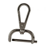 Maxbell 2xSwivel Snap Hooks Replacement DIY Crafts Trigger Clips Swivel Lobster Clasps 25mm Black