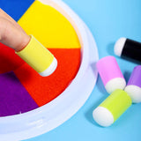 Maxbell 5xFinger Painting Sponge Finger Sponge Daubers for Painting Ink Crafts Drawing 10pcs