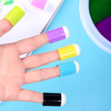 Maxbell 5xFinger Painting Sponge Finger Sponge Daubers for Painting Ink Crafts Drawing 10pcs