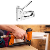 Maxbell Force Adjustable Stapler Hand Tool for Material Repair Carpentry Woodworking Silver