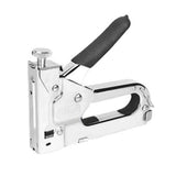 Maxbell Force Adjustable Stapler Hand Tool for Material Repair Carpentry Woodworking Silver with Grip