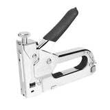 Maxbell Force Adjustable Stapler Hand Tool for Material Repair Carpentry Woodworking Silver with Grip