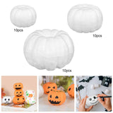 Maxbell 3x10x White Foam Pumpkins Props Crafts for Halloween School Project Birthday