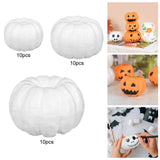 Maxbell 3x10x White Foam Pumpkins Props Crafts for Halloween School Project Birthday
