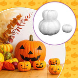 Maxbell 3x10x White Foam Pumpkins Props Crafts for Halloween School Project Birthday
