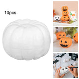 Maxbell 3x10x White Foam Pumpkins Props Crafts for Halloween School Project Birthday