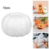 Maxbell 3x10x White Foam Pumpkins Props Crafts for Halloween School Project Birthday