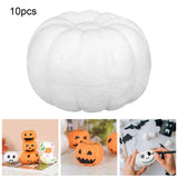Maxbell 3x10x White Foam Pumpkins Props Crafts for Halloween School Project Birthday