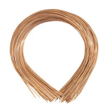 Maxbell 3x50 Pieces Plain Metal Headbands for Crafts Bulk Hair Band Thin Wire Hairband Gold