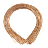 Maxbell 2x50 Pieces Plain Metal Headbands for Crafts Bulk Hair Band Thin Wire Hairband Gold
