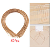 Maxbell 3x50 Pieces Plain Metal Headbands for Crafts Bulk Hair Band Thin Wire Hairband Gold