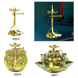 Maxbell Ghee Lamp Modern Butter Lamp Diwali for Table Centerpieces Party style A