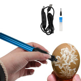 Maxbell Electric Engraving Pen Adjustable DIY Crafts Wood Professional Engraver Tool Blue