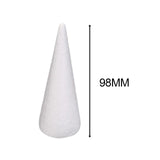 Maxbell 2x12Pcs Craft Foam Cones Christmas Tree Project for Festival Table Centerpiece 9.8cm