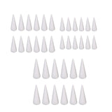 Maxbell 2x12Pcs Craft Foam Cones Christmas Tree Project for Festival Table Centerpiece 9.8cm